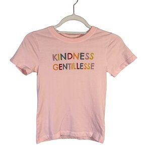Toys “R” Us Pink Kids T-Shirt with Kindness Graphic Print Size M Casual Positive